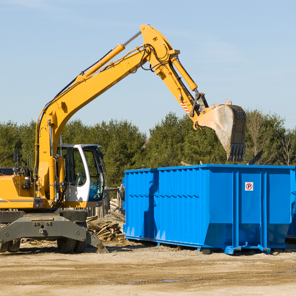 are there any restrictions on where a residential dumpster can be placed in Hudson IL